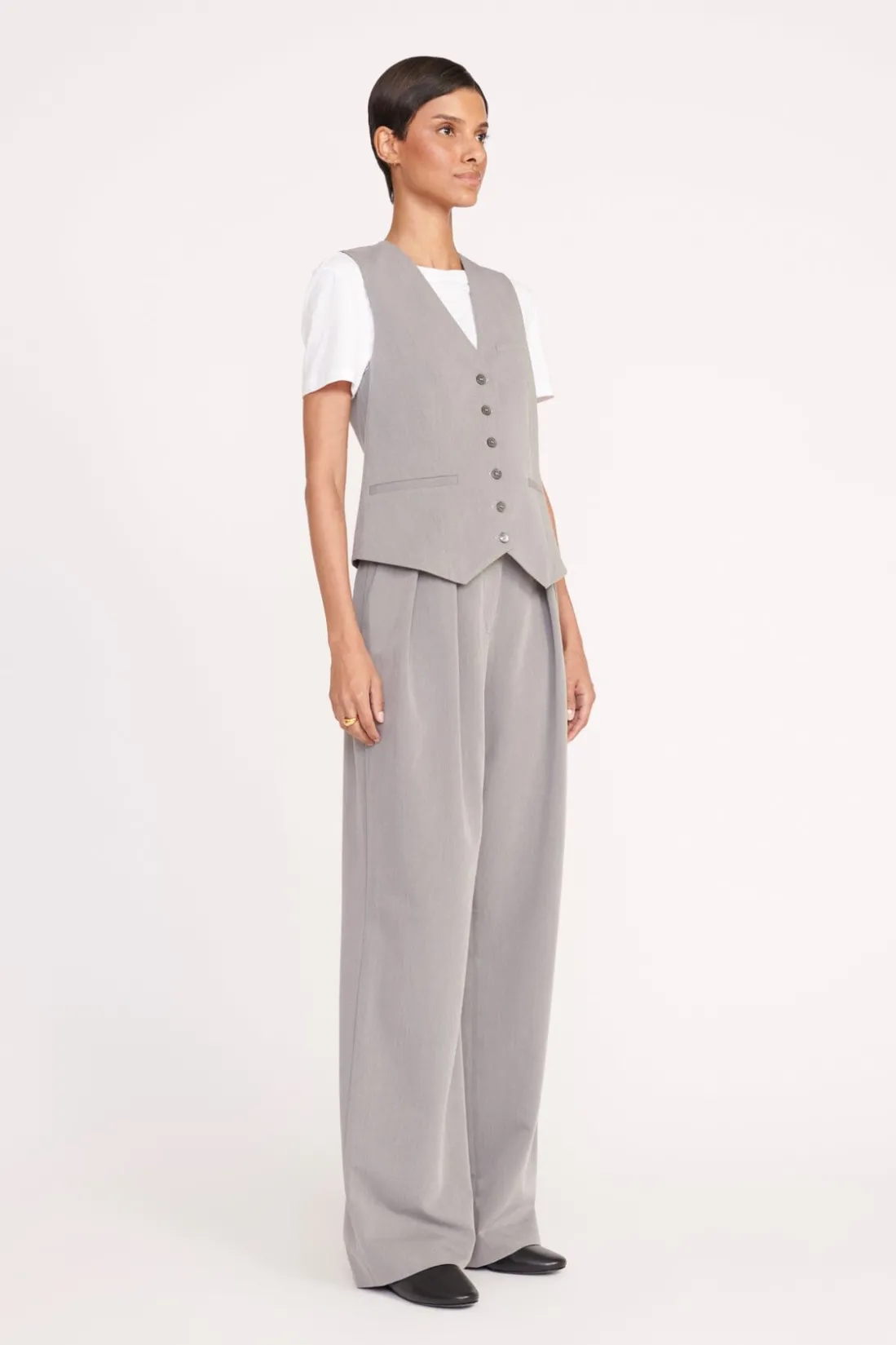 STAUD BRETT VEST HEATHER GREY HEATHERGREY Hot