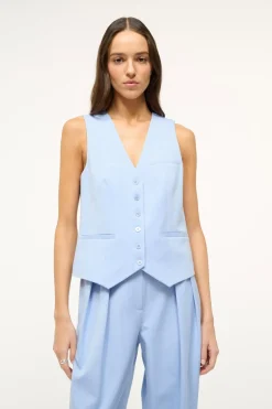 STAUD BRETT VEST   PERIWINKLE Sale