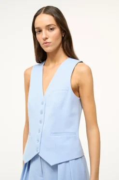 STAUD BRETT VEST PERIWINKLE Sale