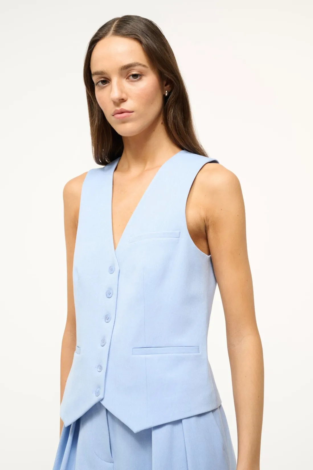 STAUD BRETT VEST PERIWINKLE Sale