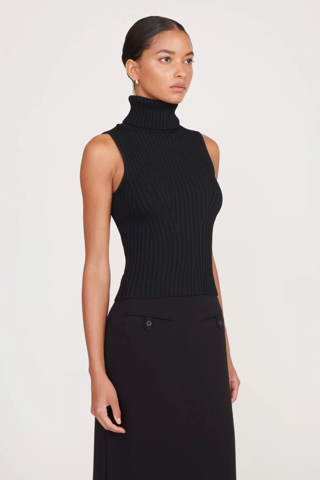 STAUD CALLUM TOP BLACK Clearance