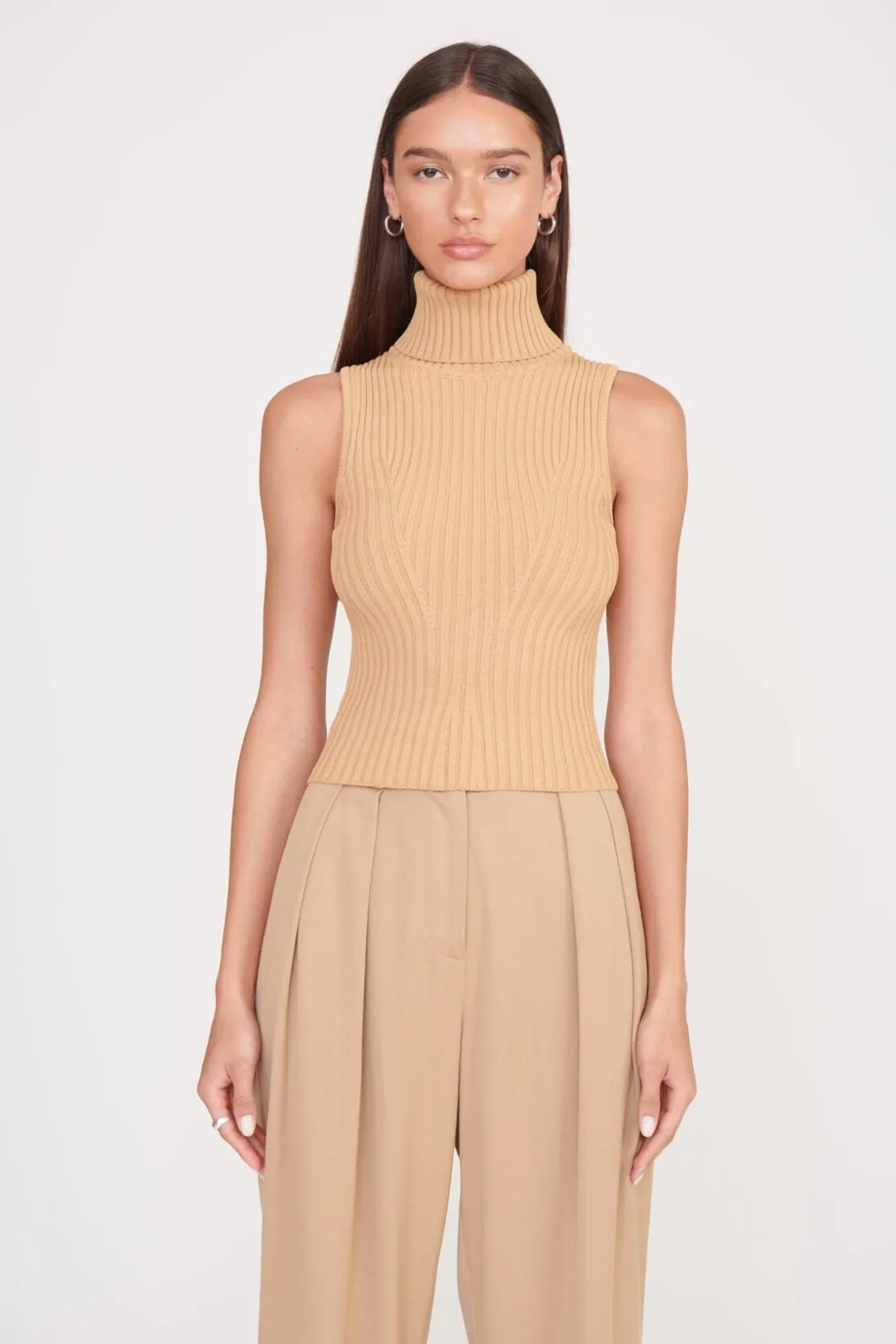 STAUD CALLUM TOP CAMEL Outlet