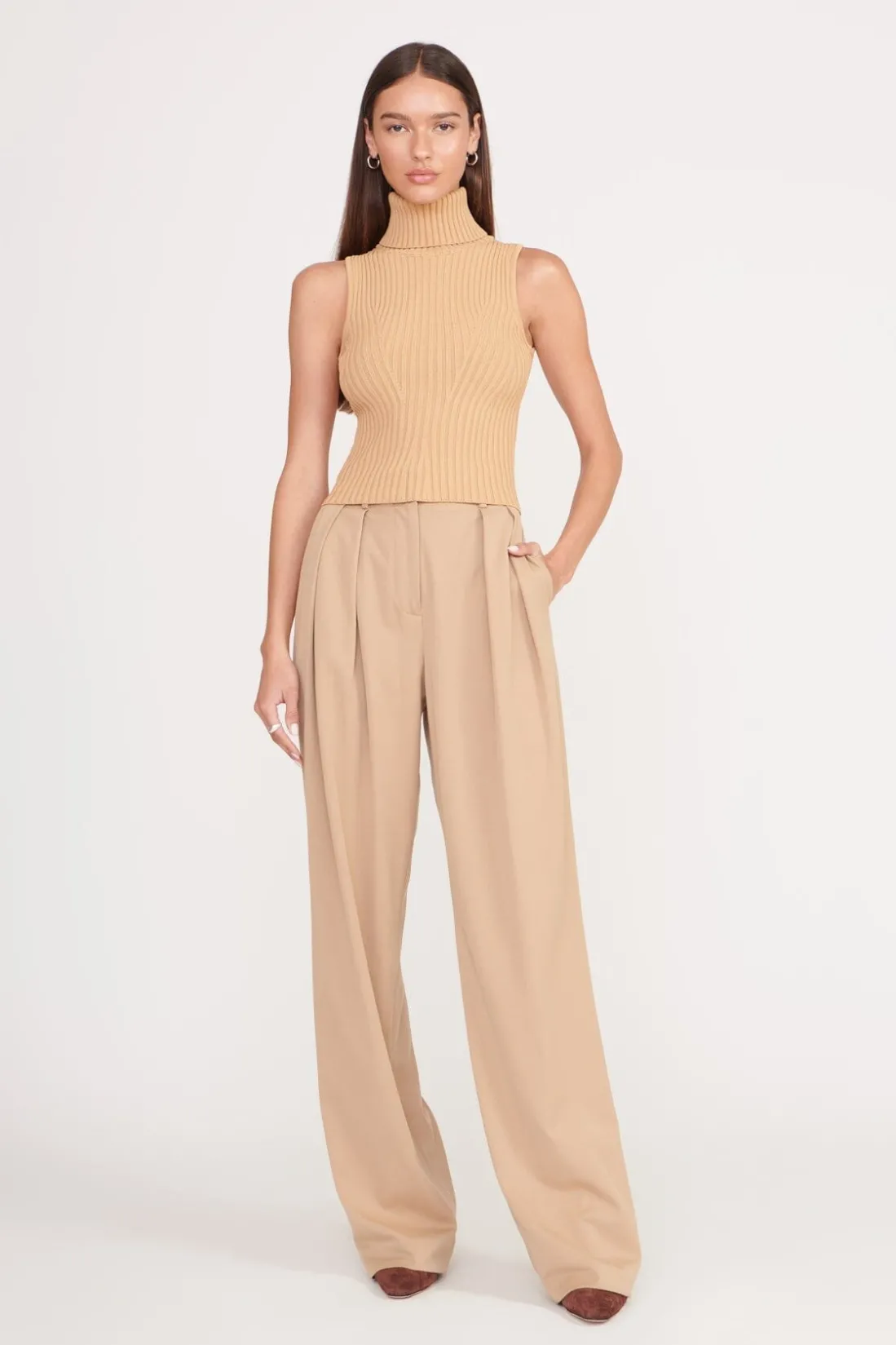 STAUD CALLUM TOP CAMEL Outlet