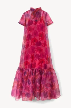 STAUD CALLUNA DRESS  MAGENTA PAINTED FLORAL MAGENTAPAINTEDFLORAL Outlet