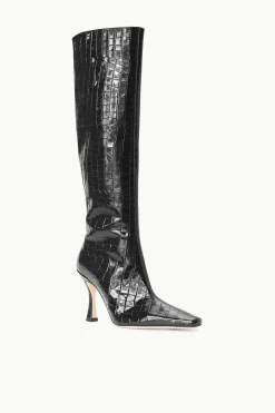 STAUD CAMI BOOT BLACK CROC EMBOSSED BLACKCROCEMBOSSED Sale