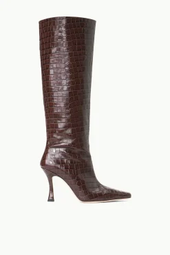 STAUD CAMI BOOT  ESPRESSO CROC EMBOSSED ESPRESSOCROCEMBOSSED New