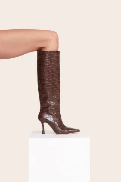 STAUD CAMI BOOT  ESPRESSO CROC EMBOSSED ESPRESSOCROCEMBOSSED New