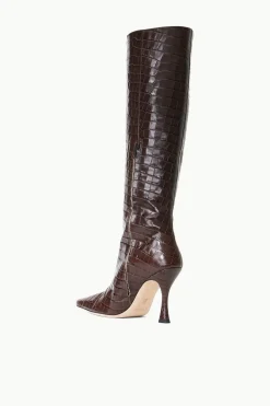 STAUD CAMI BOOT  ESPRESSO CROC EMBOSSED ESPRESSOCROCEMBOSSED New