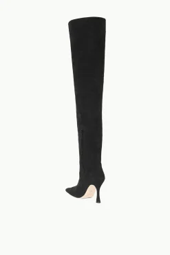 STAUD CAMI OVER THE KNEE BOOT  BLACK SUEDE BLACKSUEDE New
