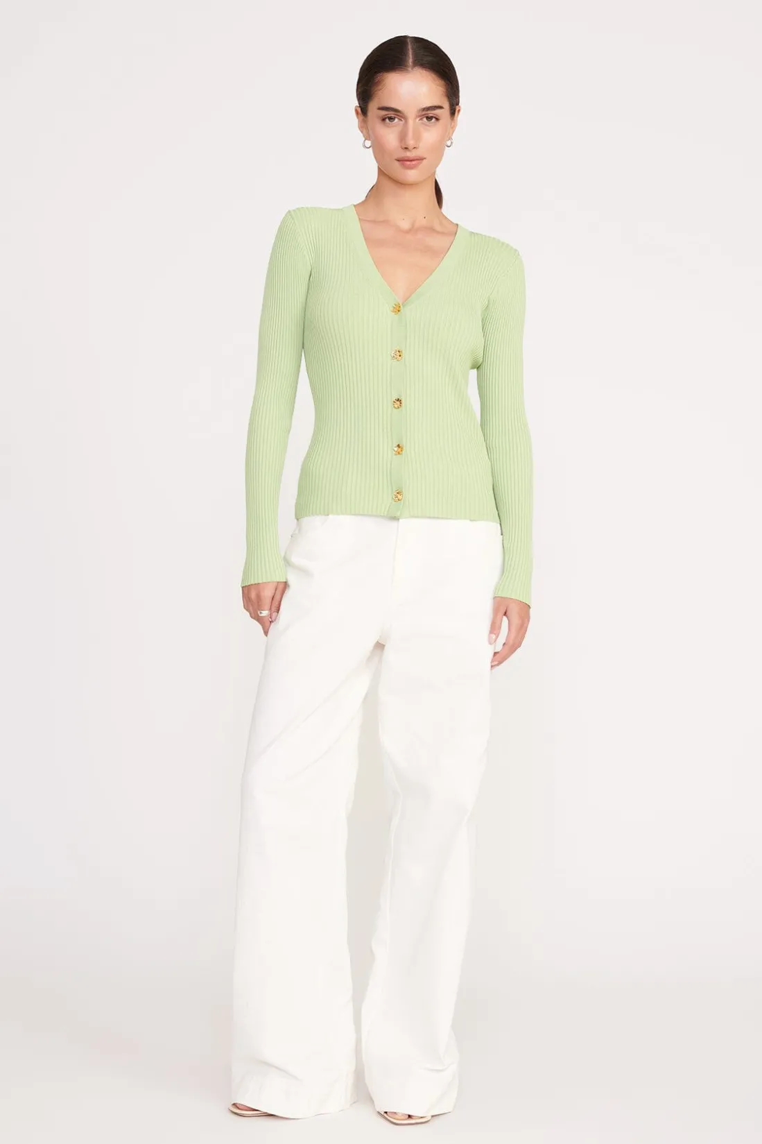 STAUD CARGO SWEATER MATCHA New