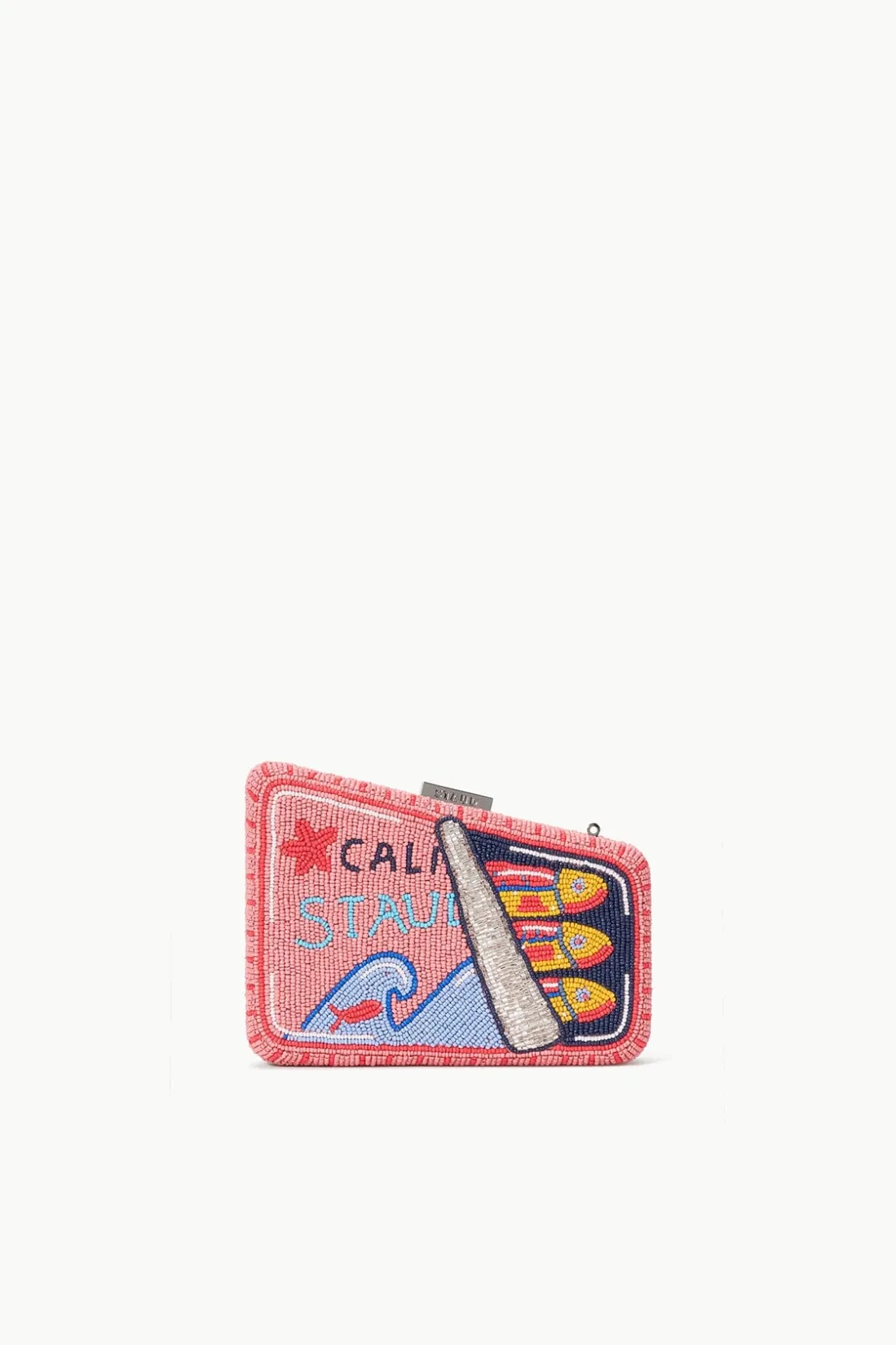 STAUD CARMELLA BEADED CLUTCH INES PINK STAUDINESPINK Clearance
