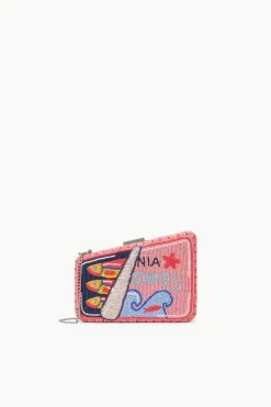 STAUD CARMELLA BEADED CLUTCH INES PINK STAUDINESPINK Clearance