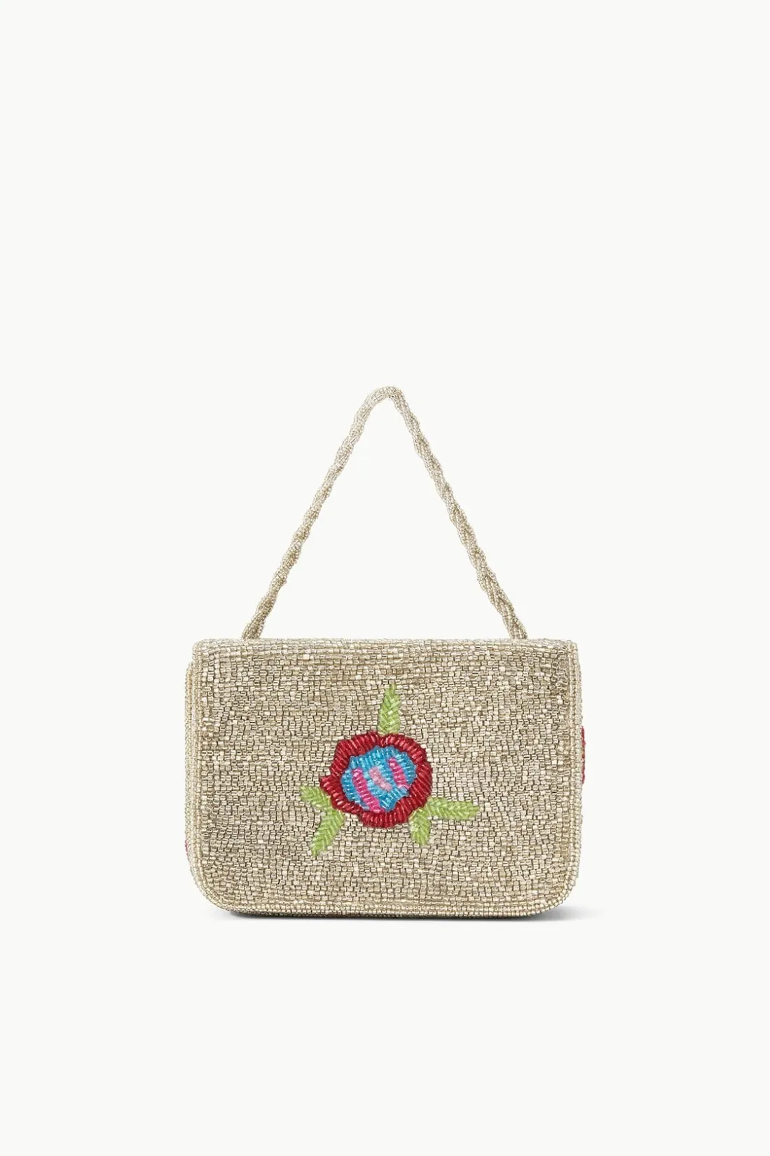STAUD CARMEN BEADED BOX BAG DIAMOND ROSE DIAMONDROSE Online
