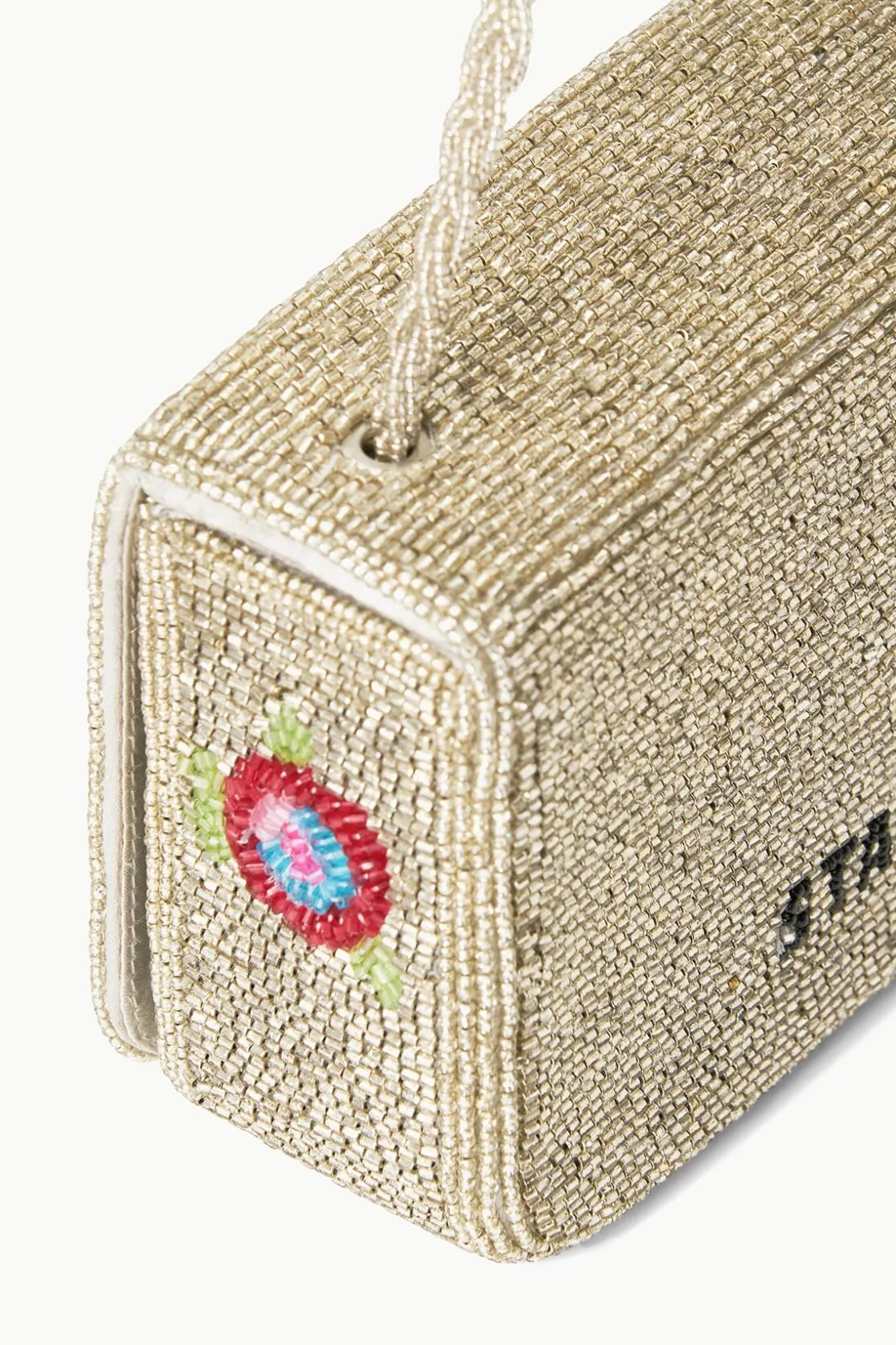 STAUD CARMEN BEADED BOX BAG DIAMOND ROSE DIAMONDROSE Online