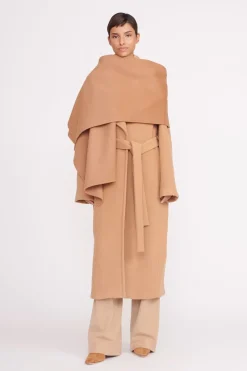 STAUD CARVER COAT   CAMEL Sale