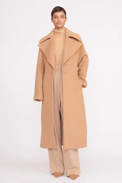 STAUD CARVER COAT CAMEL Sale