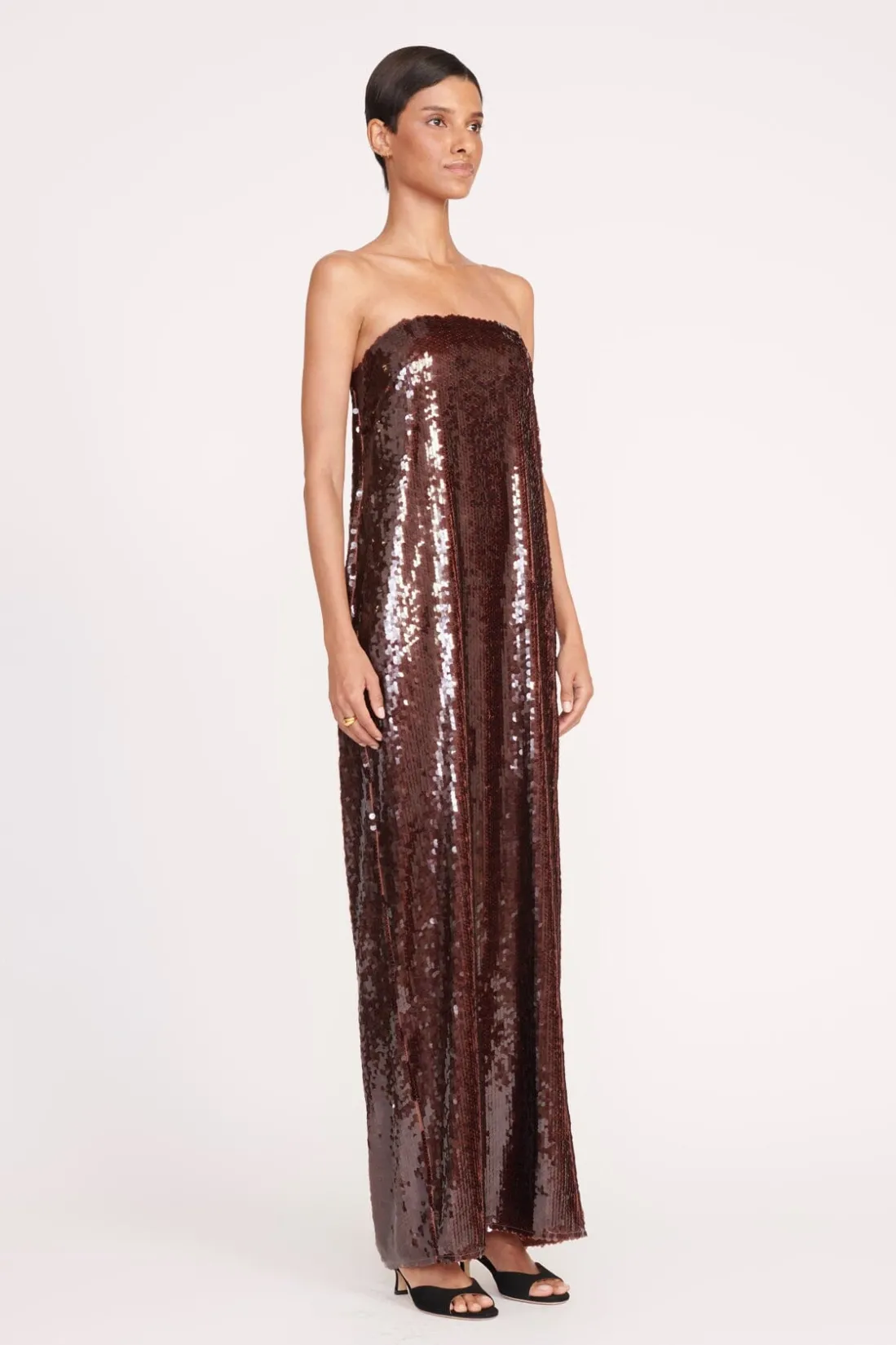 STAUD CASEY DRESS BRONZE Sale