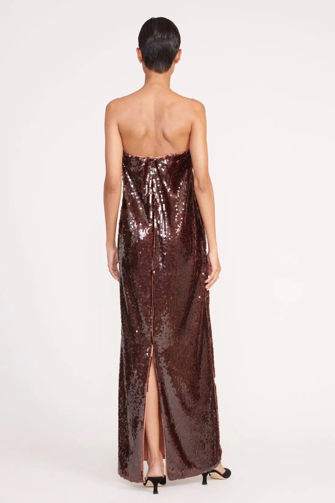 STAUD CASEY DRESS BRONZE Sale
