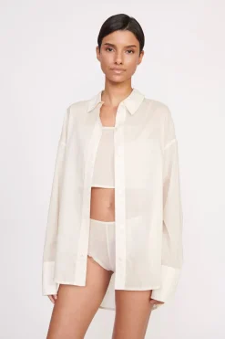 STAUD CHAMOMILE SHIRT   IVORY Outlet