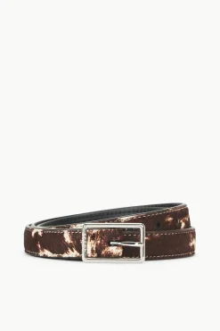 STAUD CLASSIC WAIST BELT  BROWN & TAN HAIRCALF BROWN&TANHAIRCALF Best