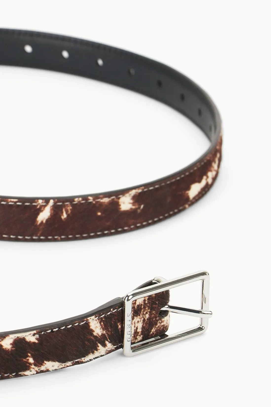 STAUD CLASSIC WAIST BELT BROWN & TAN HAIRCALF BROWN&TANHAIRCALF Best