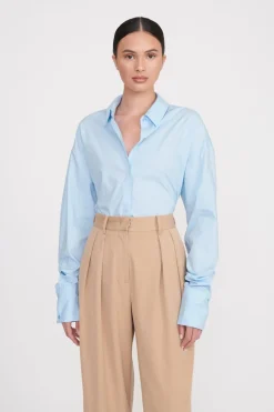 STAUD COLTON SHIRT  FRENCH BLUE FRENCHBLUE Sale