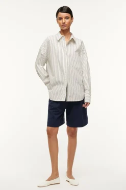 STAUD COLTON SHIRT  IVORY MICRO STRIPE IVORYMICROSTRIPE Hot