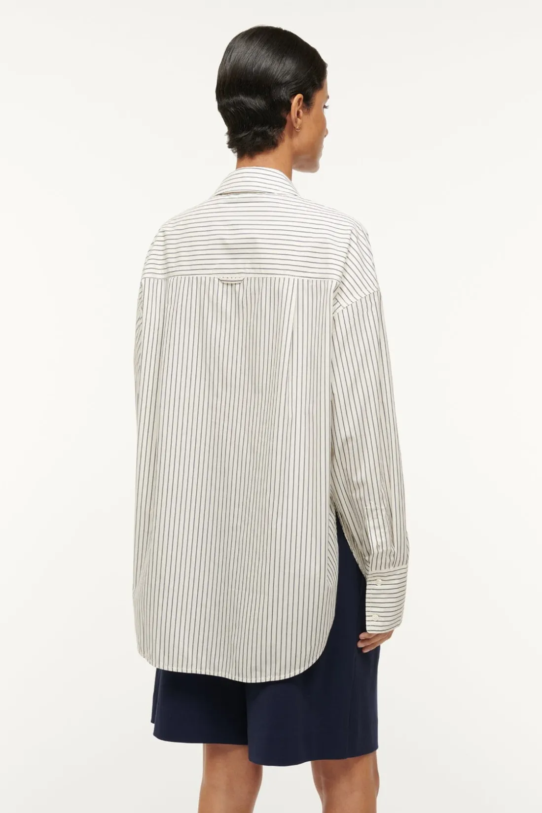 STAUD COLTON SHIRT IVORY MICRO STRIPE IVORYMICROSTRIPE Hot