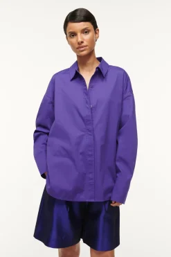 STAUD COLTON SHIRT   VIOLET Outlet