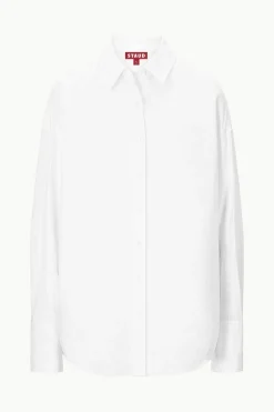 STAUD COLTON SHIRT   WHITE