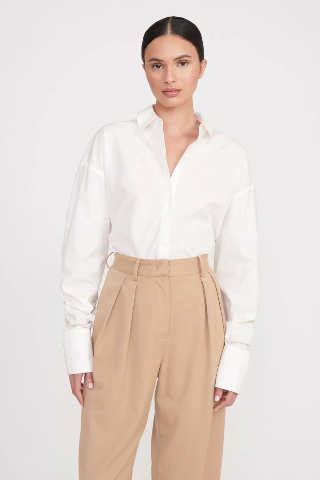 STAUD COLTON SHIRT WHITE Discount