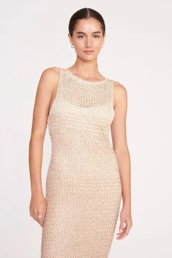 STAUD CONSTANZA DRESS  BEIGE MULTI BEIGEMULTI Best