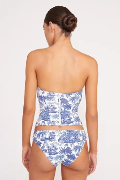 STAUD CORSAGE BIKINI BOTTOM  BLUE TOILE BLUETOILE Best