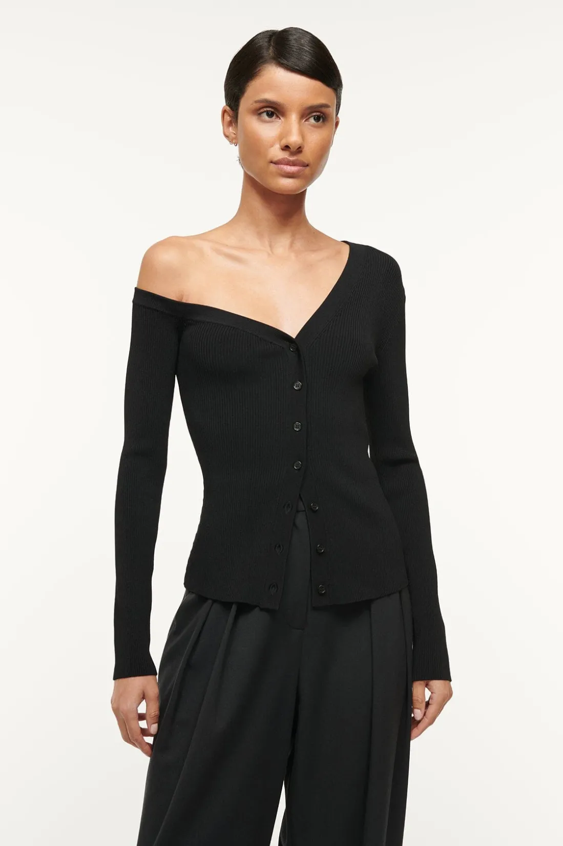 STAUD CRAFTSMAN SWEATER BLACK Outlet