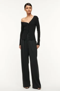 STAUD CRAFTSMAN SWEATER   BLACK Outlet