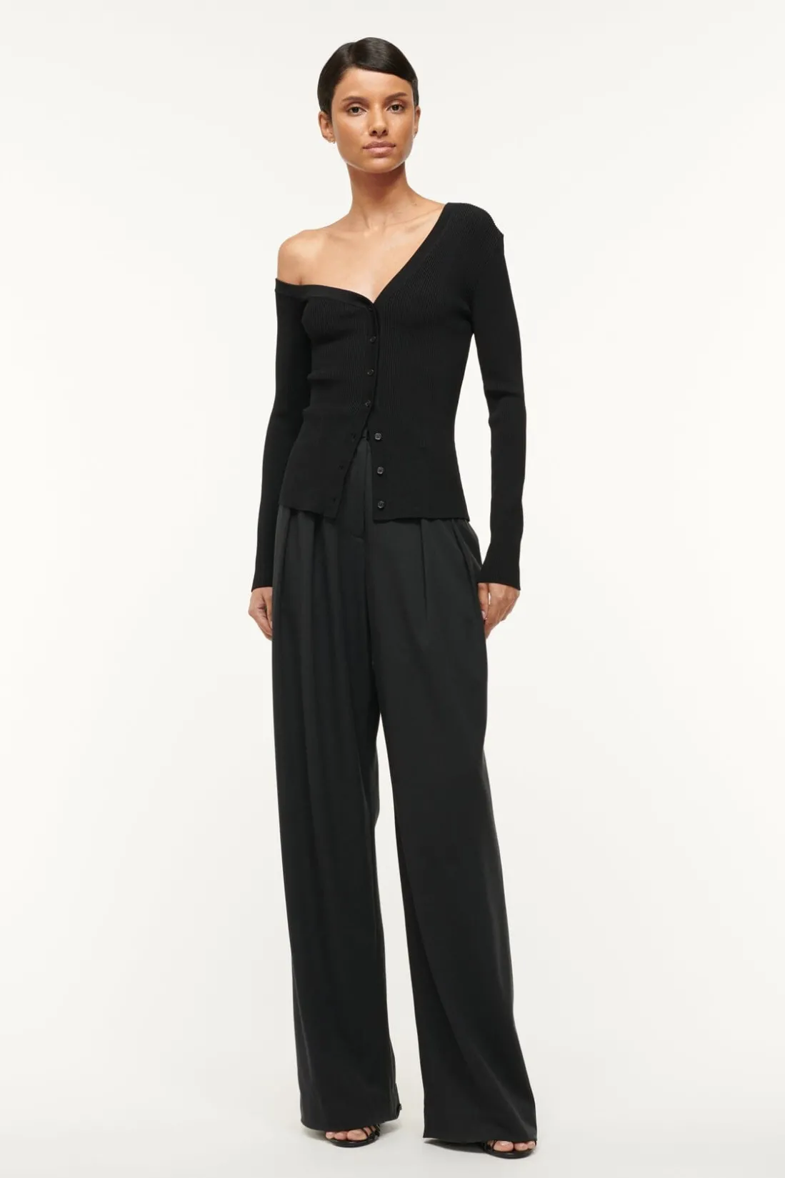 STAUD CRAFTSMAN SWEATER BLACK Outlet