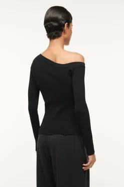 STAUD CRAFTSMAN SWEATER BLACK Outlet