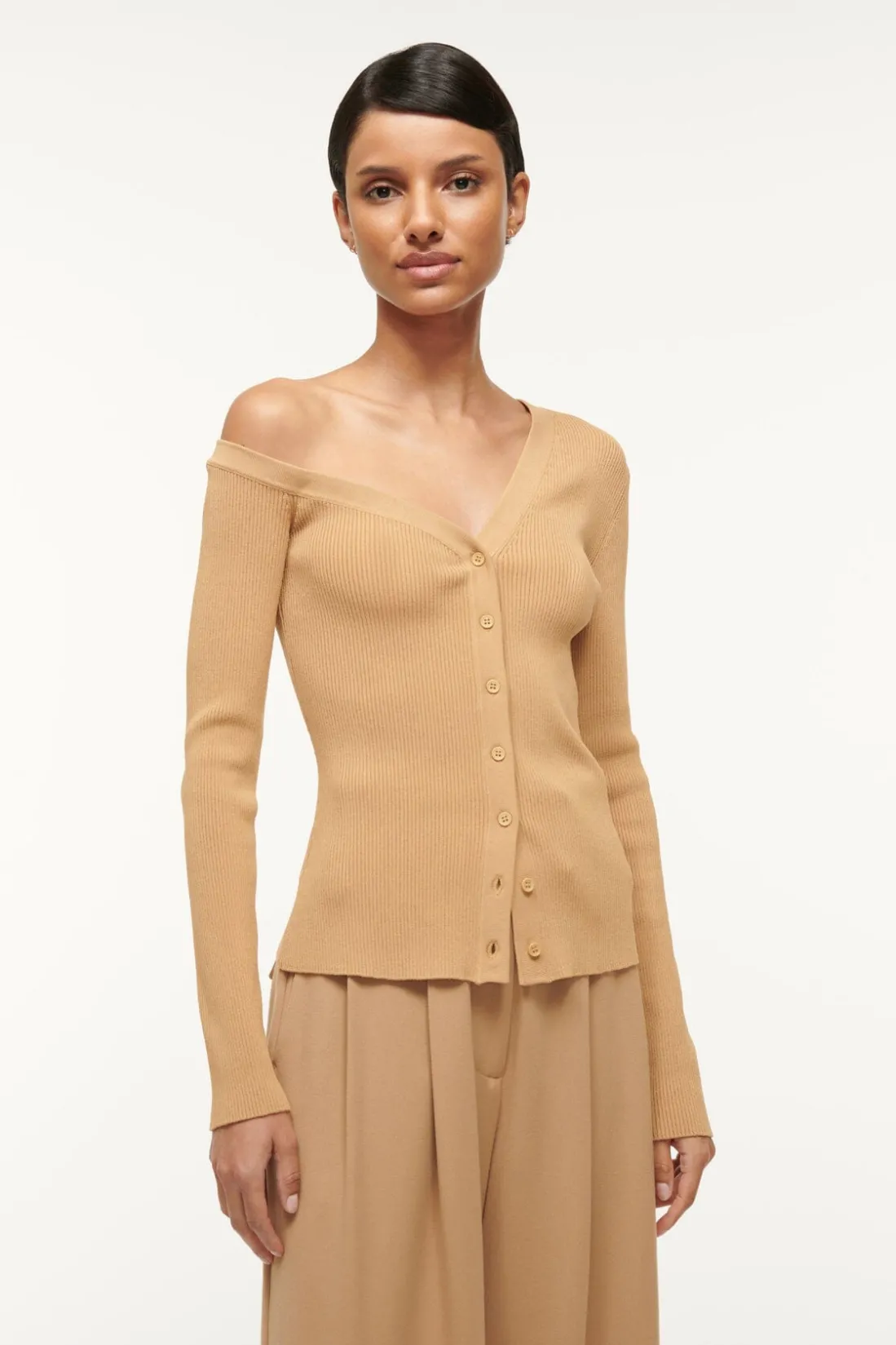 STAUD CRAFTSMAN SWEATER CAMEL Sale