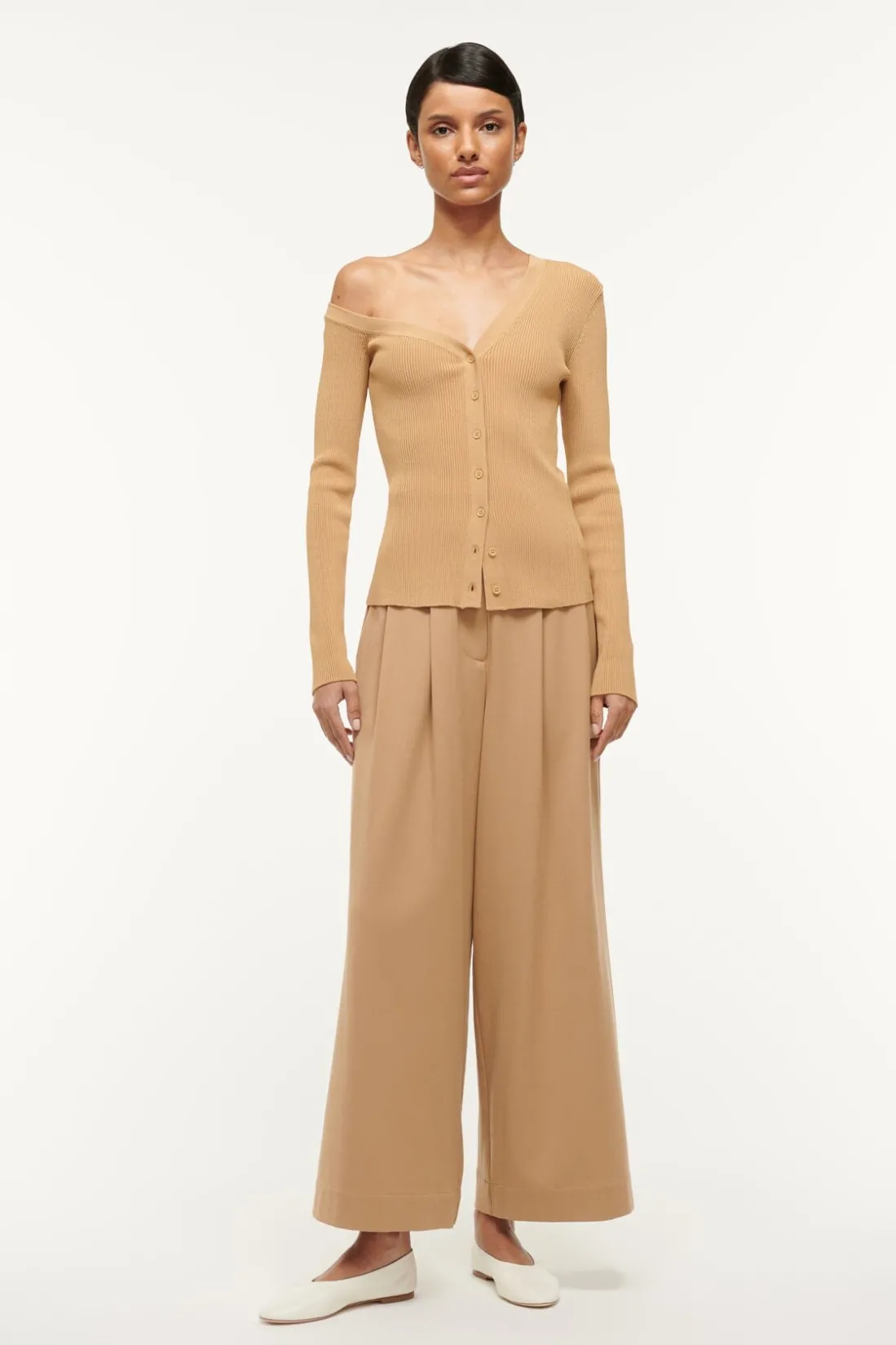 STAUD CRAFTSMAN SWEATER CAMEL Sale
