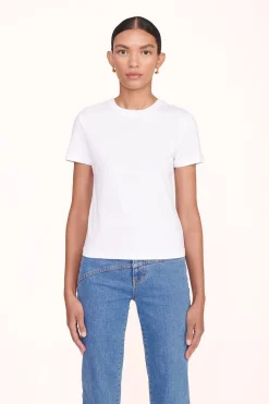 STAUD CREW NECK T SHIRT   WHITE Outlet