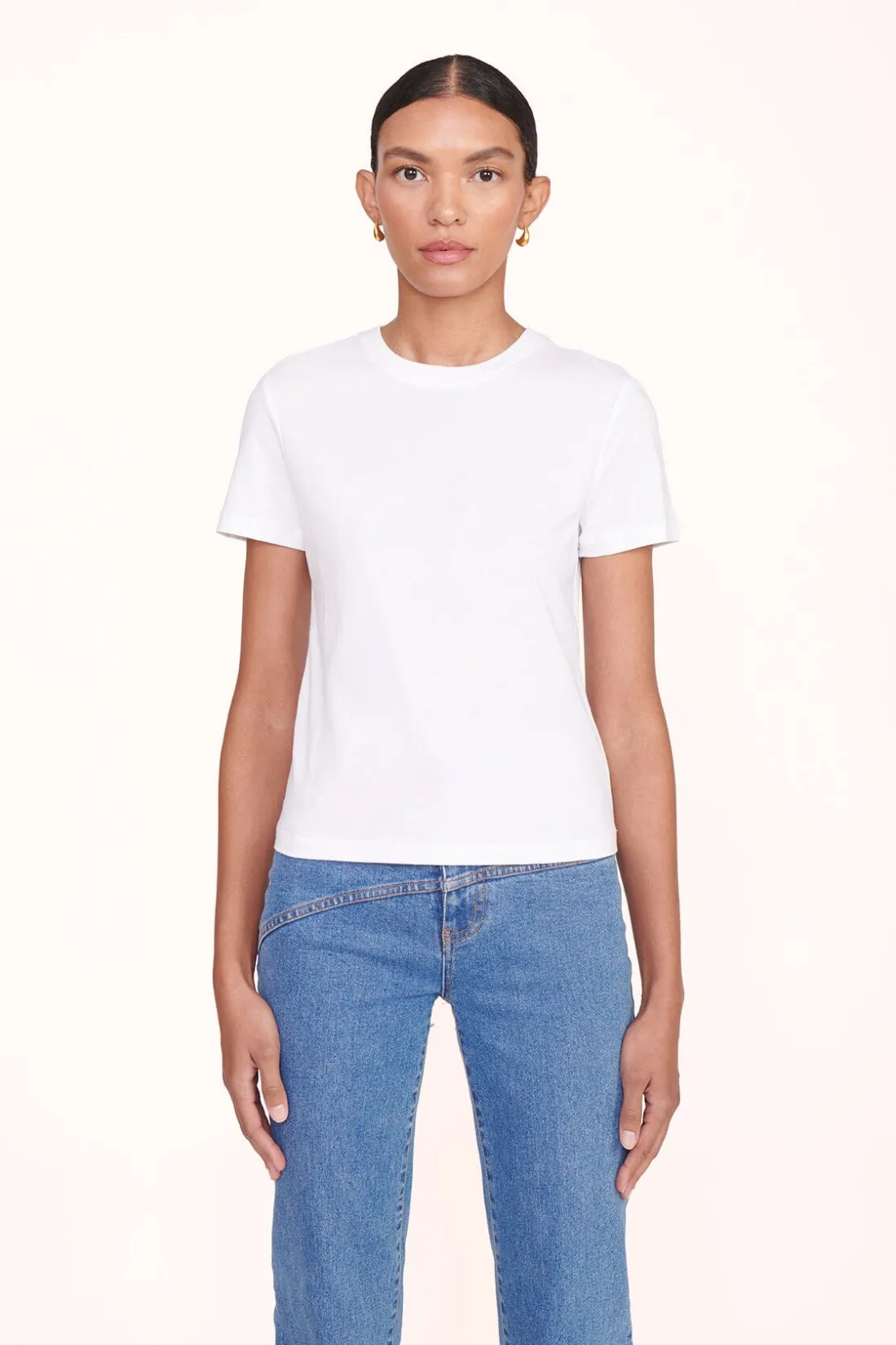 STAUD CREW NECK T SHIRT WHITE Outlet