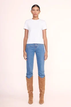 STAUD CREW NECK T SHIRT   WHITE Outlet