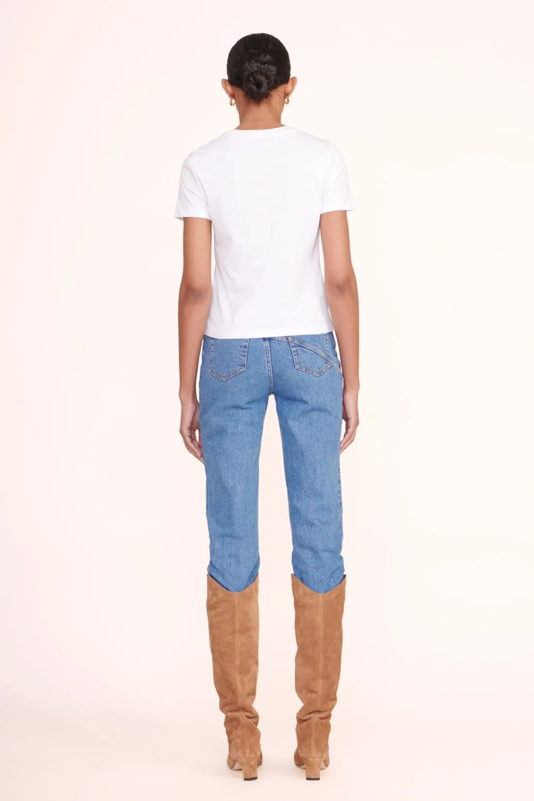STAUD CREW NECK T SHIRT WHITE Outlet