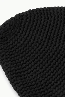 STAUD CROCHET HAT   BLACK New
