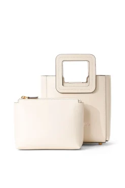 STAUD CUSTOM MINI SHIRLEY LEATHER BAG CREAM CREAMCONTRAST Sale