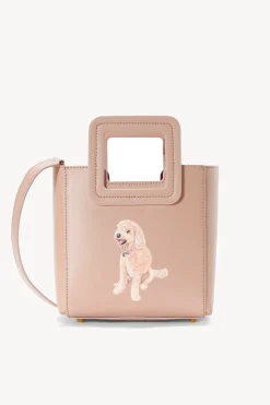 STAUD CUSTOM MINI SHIRLEY LEATHER BAG   BLUSH New