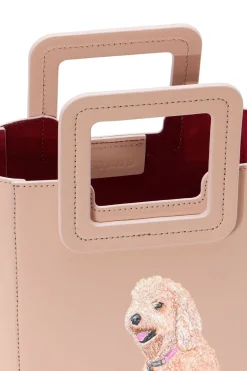 STAUD CUSTOM MINI SHIRLEY LEATHER BAG   BLUSH New