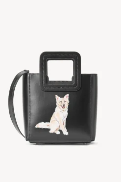 STAUD CUSTOM MINI SHIRLEY LEATHER BAG  BLACK BLACKBLACK Online