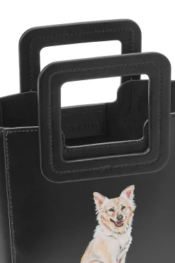 STAUD CUSTOM MINI SHIRLEY LEATHER BAG  BLACK BLACKBLACK Online