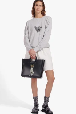 STAUD CUSTOM SHIRLEY LEATHER BAG   BLACK Online